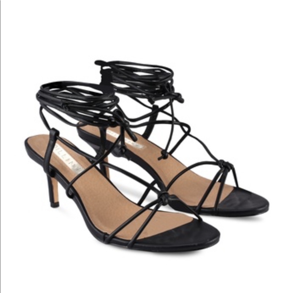 Billini Queenie Black Lace up Heels - Never Worn